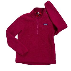 Patagonia Sherpa 1/4 zip Fleece Red Size Medium